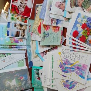 100 Christmas, Birthday, And Assorted Greeting Cards